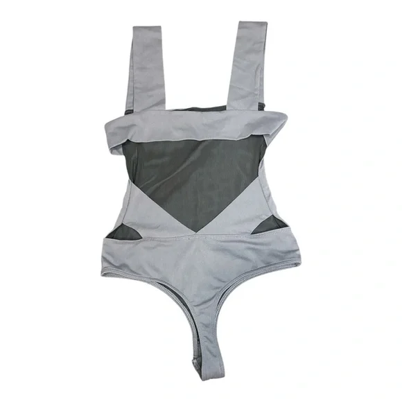 Free People Charcoal Strappy Bodysuit - Picture 4 of 7